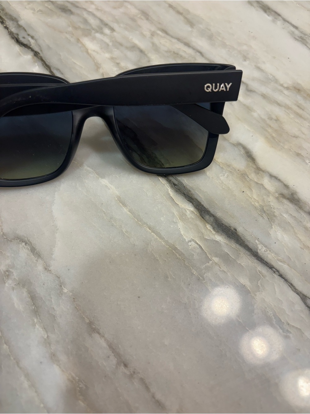 Quay Australia Black Square Frame Sunglasses